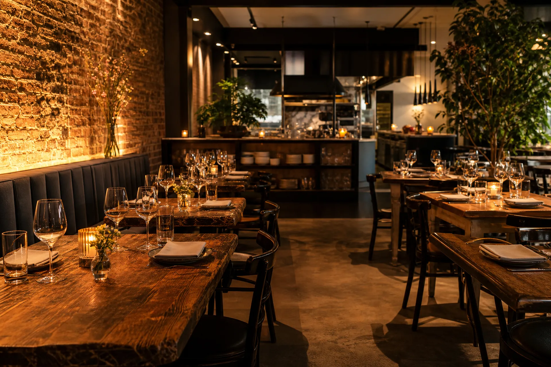 Interno accogliente di un ristorante italiano
